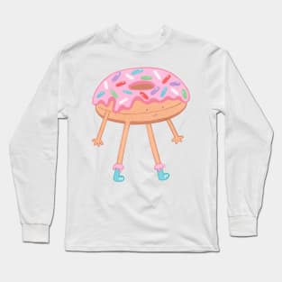 Happy donut out for a stroll Long Sleeve T-Shirt